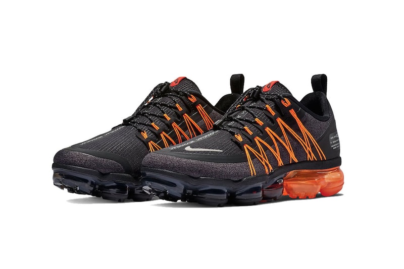 nike air vapormax run utility black orange 2018 november footwear nike sportswear 