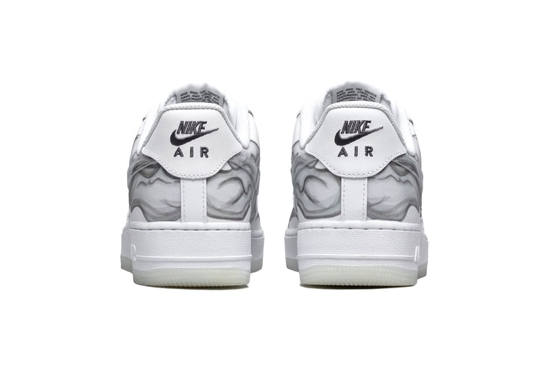Nike Halloween Air Force 1 Skeleton Official Look Glow in the dark White
