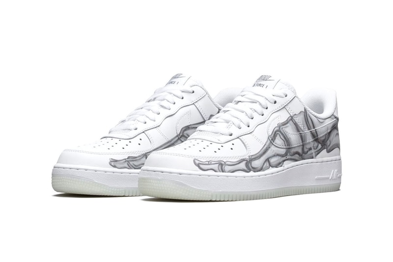Nike Halloween Air Force 1 Skeleton Official Look Glow in the dark White