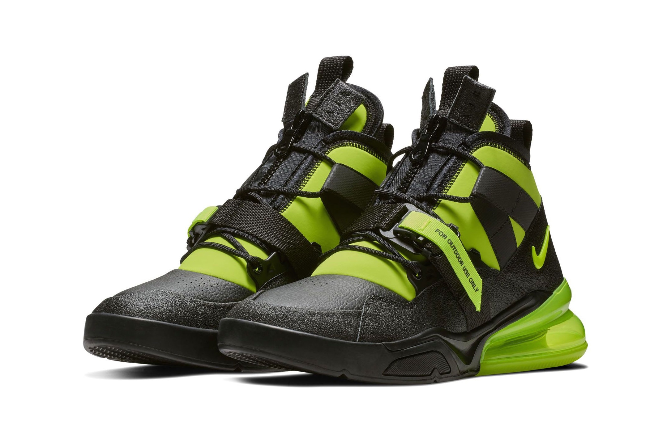  Nike Air Force 270 Utility "Volt" Release Date  leather neoprene neon green
