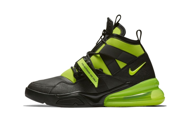  Nike Air Force 270 Utility "Volt" Release Date  leather neoprene neon green