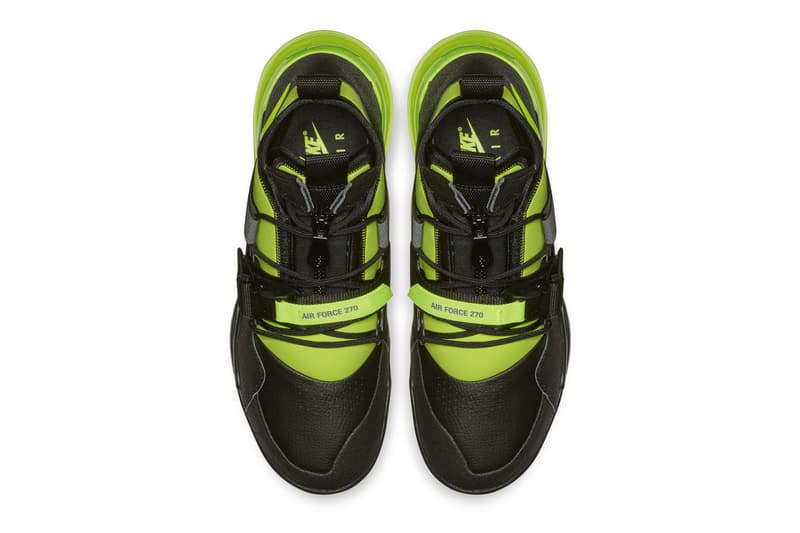  Nike Air Force 270 Utility "Volt" Release Date  leather neoprene neon green