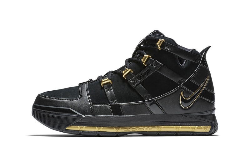 Nike Zoom LeBron 3 Retro "Black/metallic Gold" Rerelease 2018 return sneaker colorway og lebron james price info date
