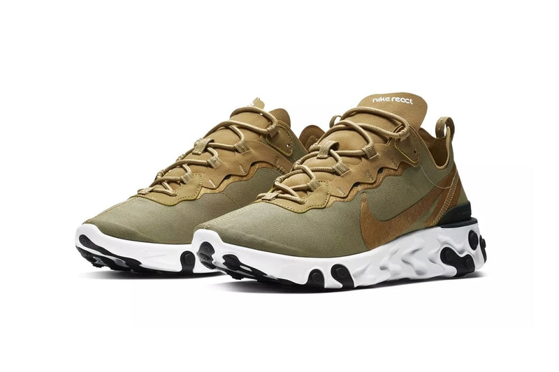 nike react element 55 olive 2018 footwear nike sportswear colorway release details drop info