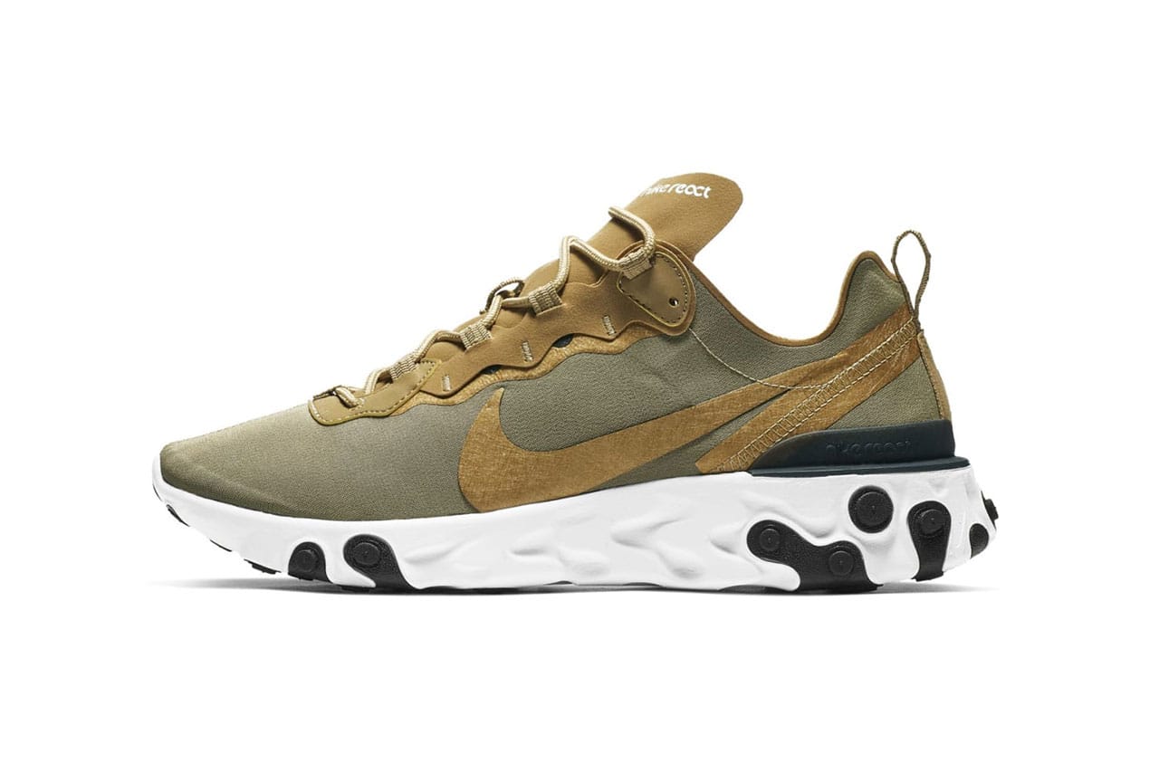 Nike React Element 55 Olive Colorway 