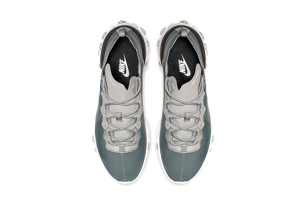nike react element 55 silver white 2018 footwear nike sportswear 
