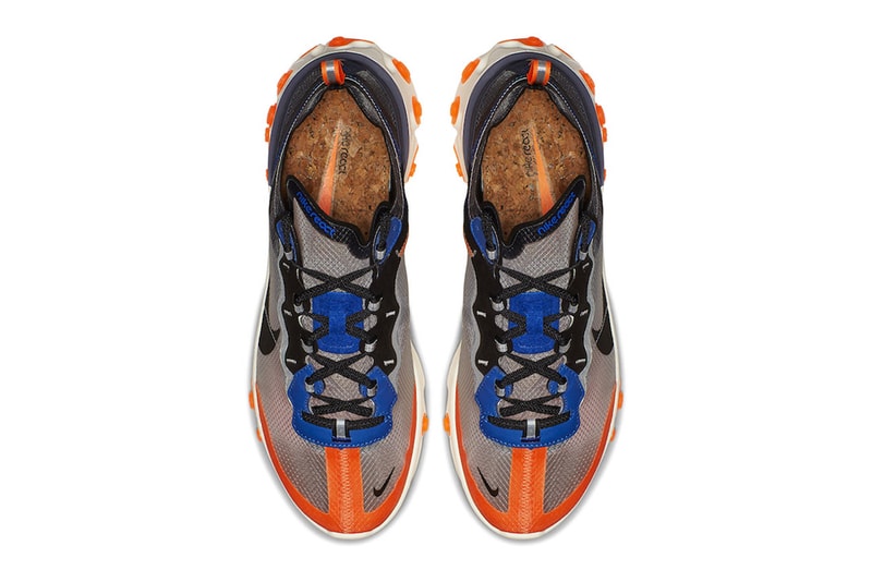 Nike's React Element 87 "Thunder Blue/Total Orange" Release Date blue black grey orange info price purchase online sneaker colorway