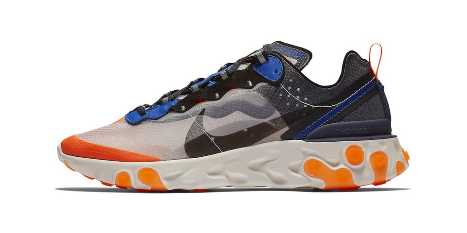 Nike react element 87 thunder blue on feet Clearance