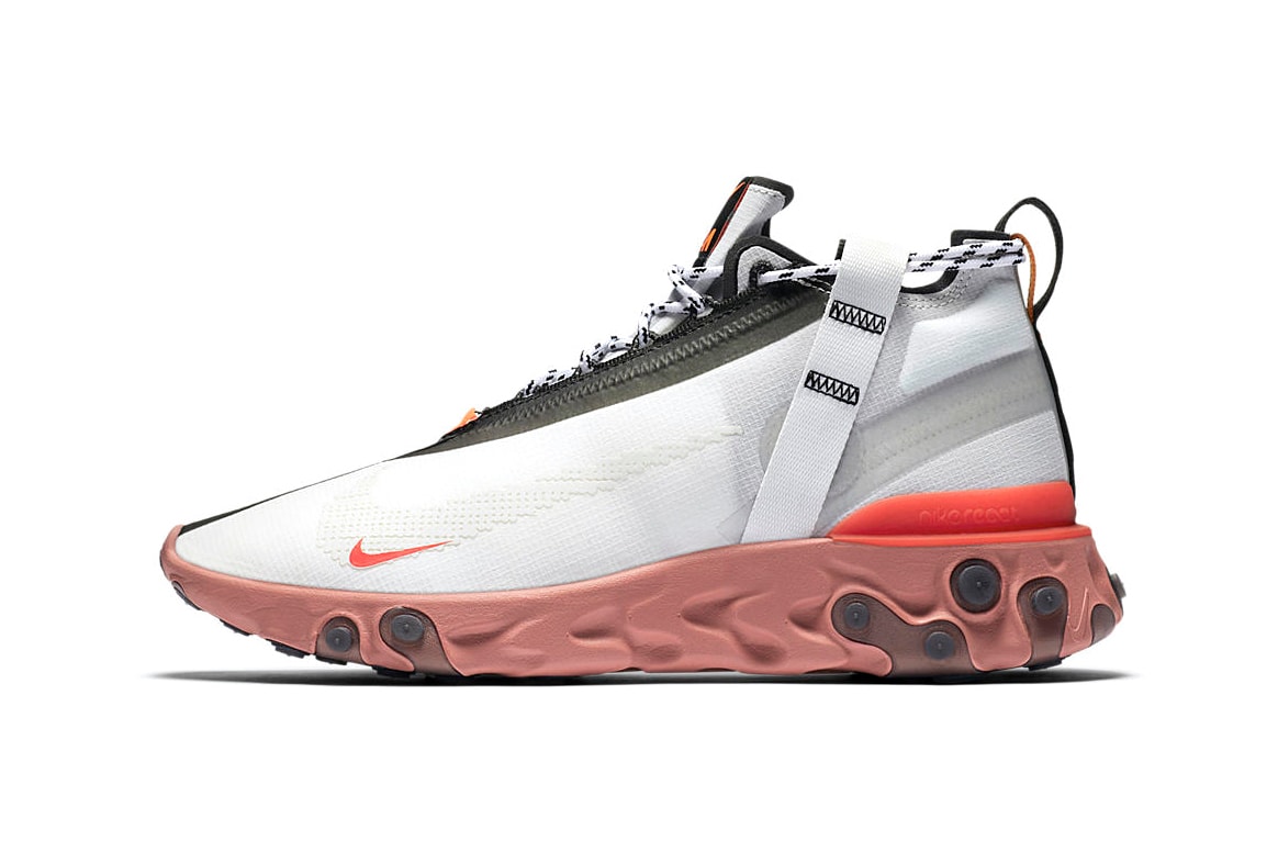 Nike React Runner Mid WR ISPA First Official Look 87 55 Release Details Closer White Orange Black Blue Red Information sneakers trainer footwear