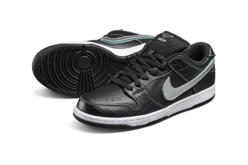 Diamond Supply Co. Nike SB "Diamond" Dunk Low release complexcon white black diamond nicky diamond