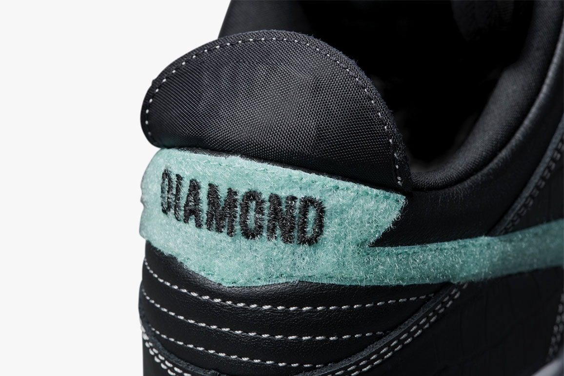 Diamond Supply Co. Nike SB "Diamond" Dunk Low release complexcon white black diamond nicky diamond