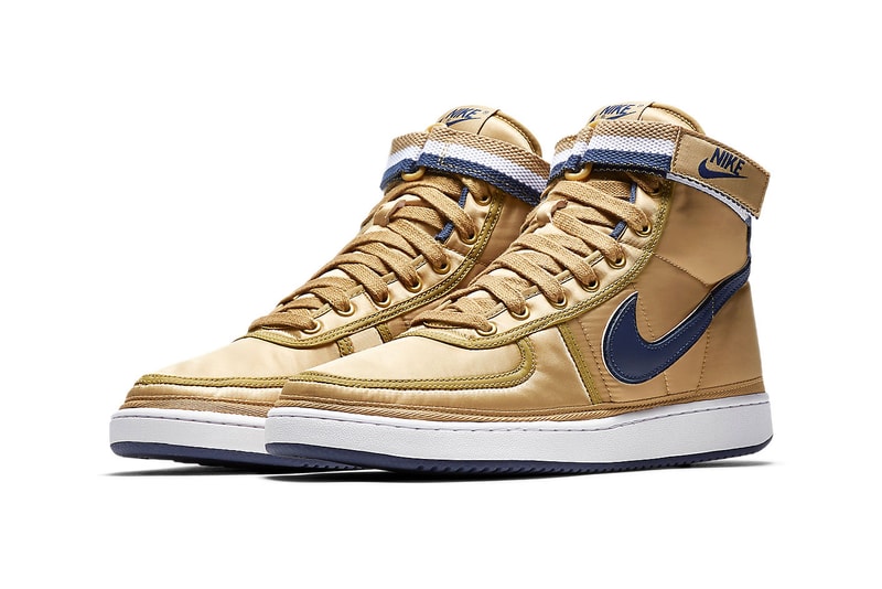 Nike Vandal High Supreme "Gold/Navy" swoosh