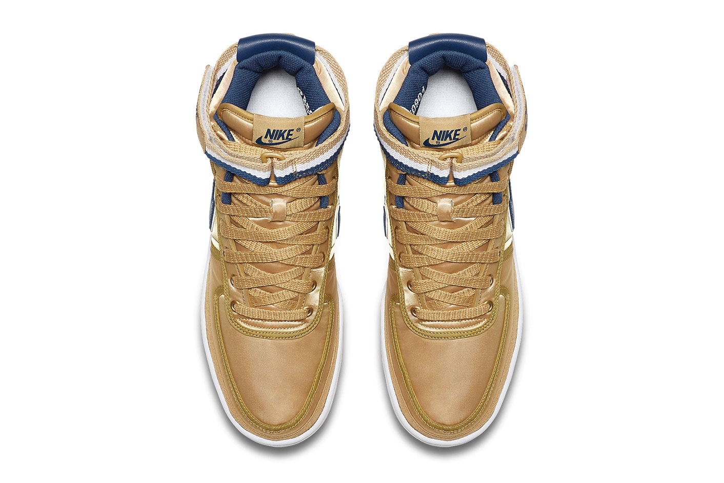 Nike Vandal High Supreme "Gold/Navy" swoosh