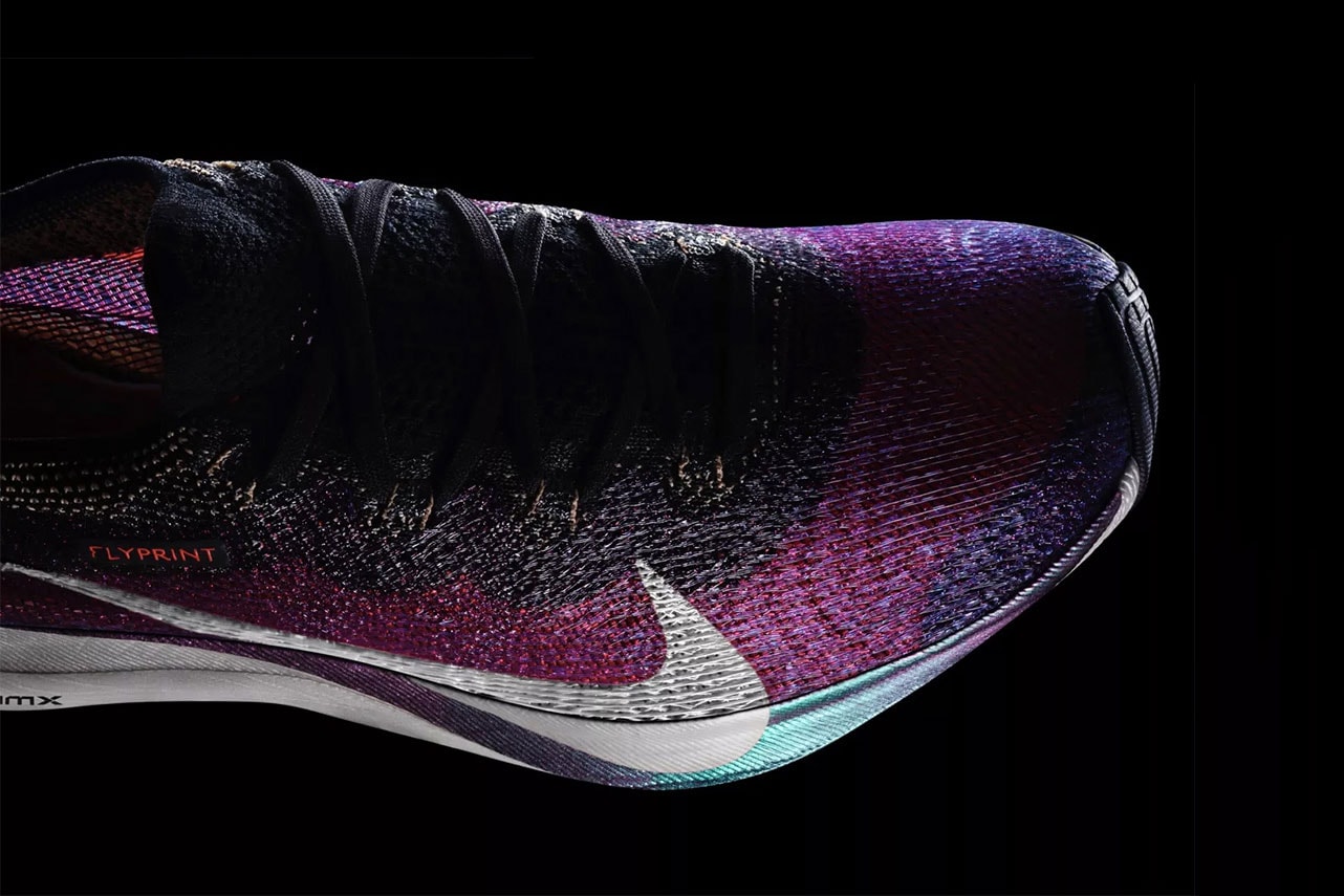 Nike VaporFly Elite Flyprint 3D Release Info Date Black Purple Iridescent ZoomX Red New 2018