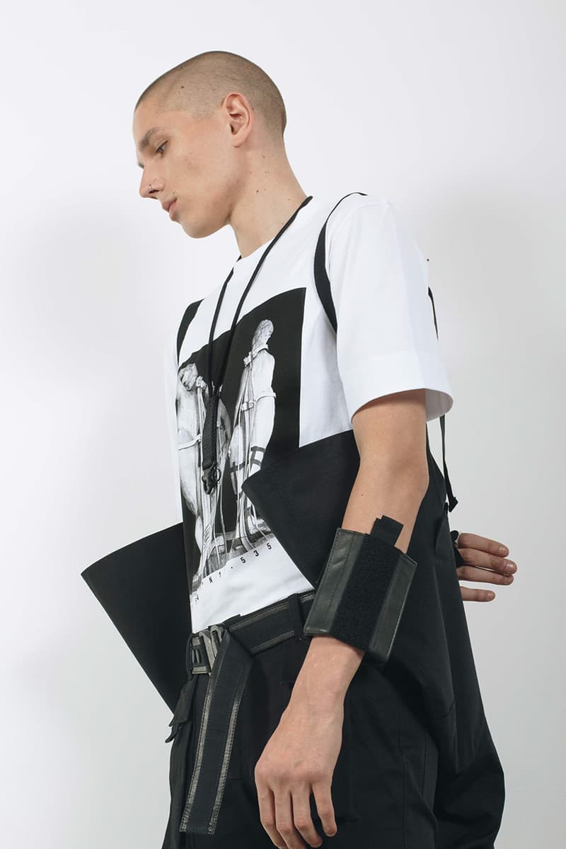 NOMENKLATURA STUDIO alexandre pokhov collection lookbook fall winter 2018 menswer leather pants vest bag hoodie jacket tee shirt nubain japan buy sell release info design