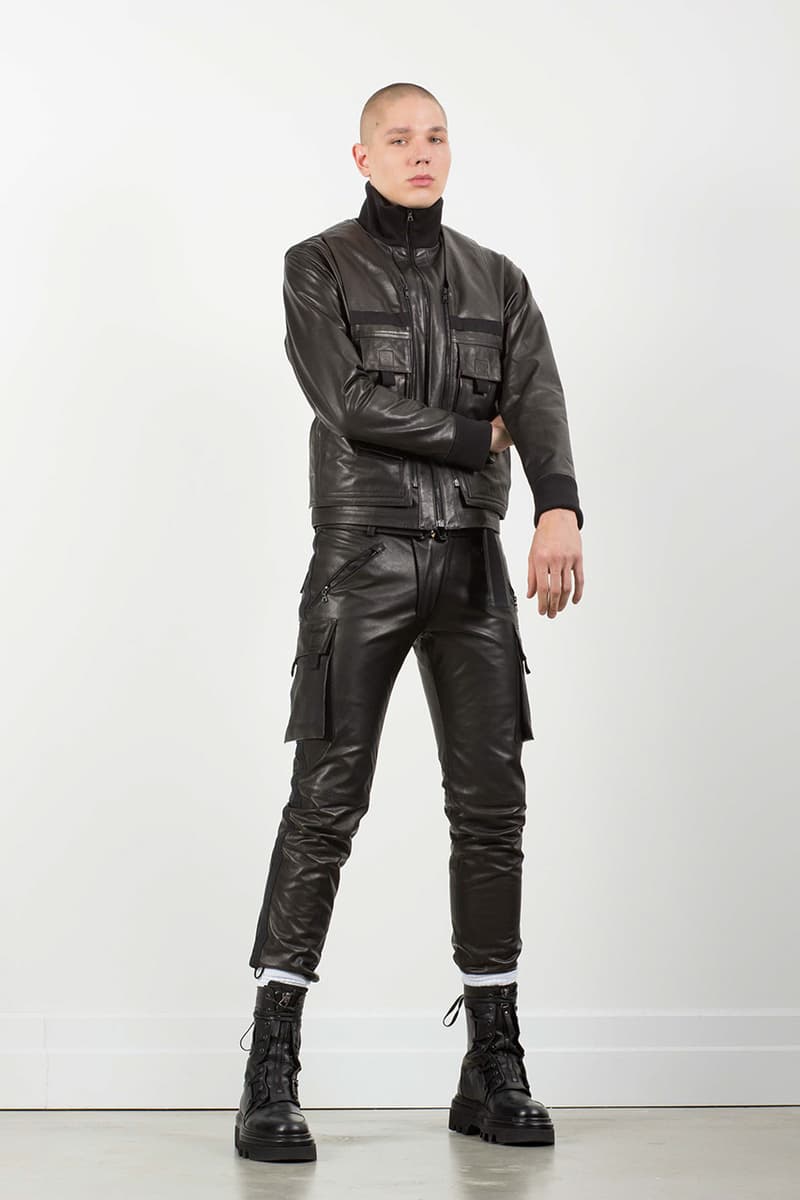 NOMENKLATURA STUDIO alexandre pokhov collection lookbook fall winter 2018 menswer leather pants vest bag hoodie jacket tee shirt nubain japan buy sell release info design