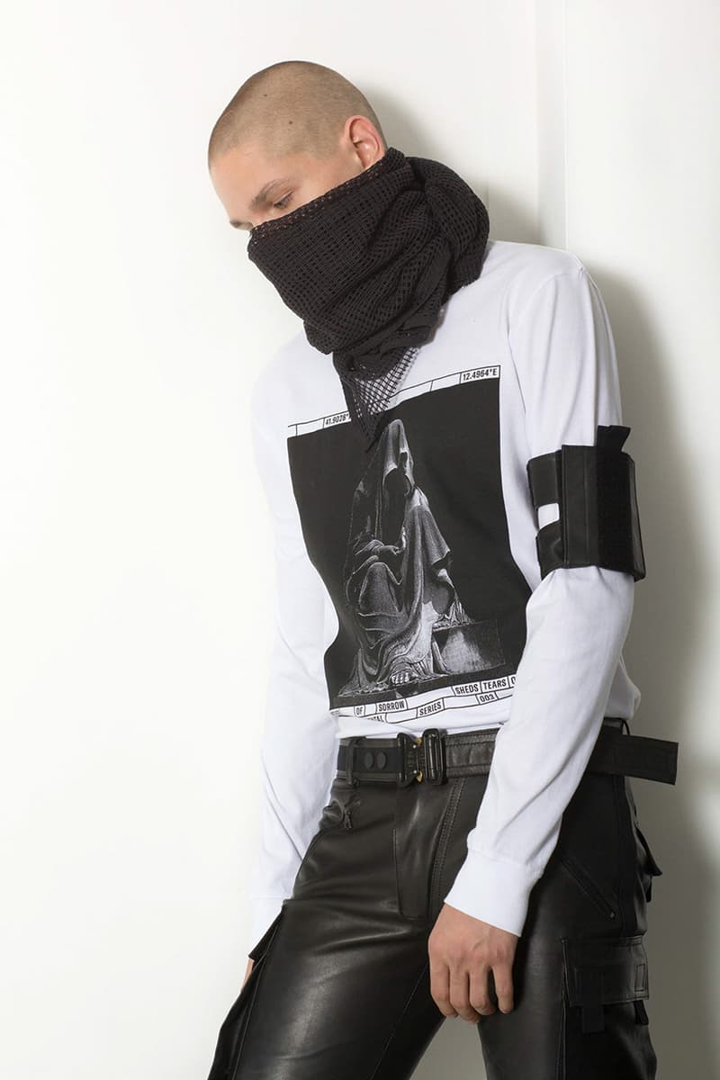 NOMENKLATURA STUDIO alexandre pokhov collection lookbook fall winter 2018 menswer leather pants vest bag hoodie jacket tee shirt nubain japan buy sell release info design