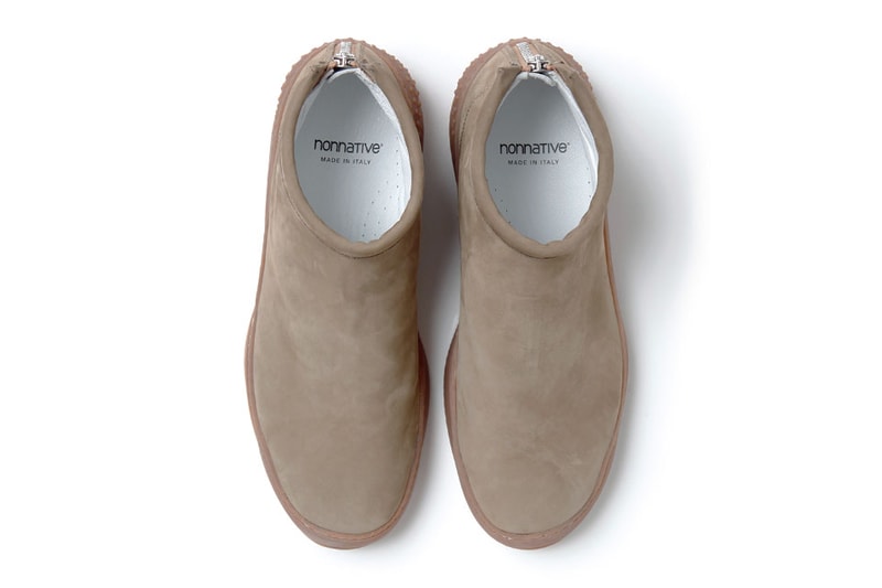nonnative HIKER CLERK Trainer Mid Cow Nubuck Black Beige Fall Winter 2018