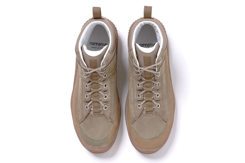 nonnative HIKER CLERK Trainer Mid Cow Nubuck Black Beige Fall Winter 2018
