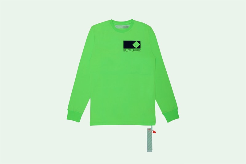 off white empty gallery 2018 fashion t shirt long sleeve short sleeve neon virgil abloh