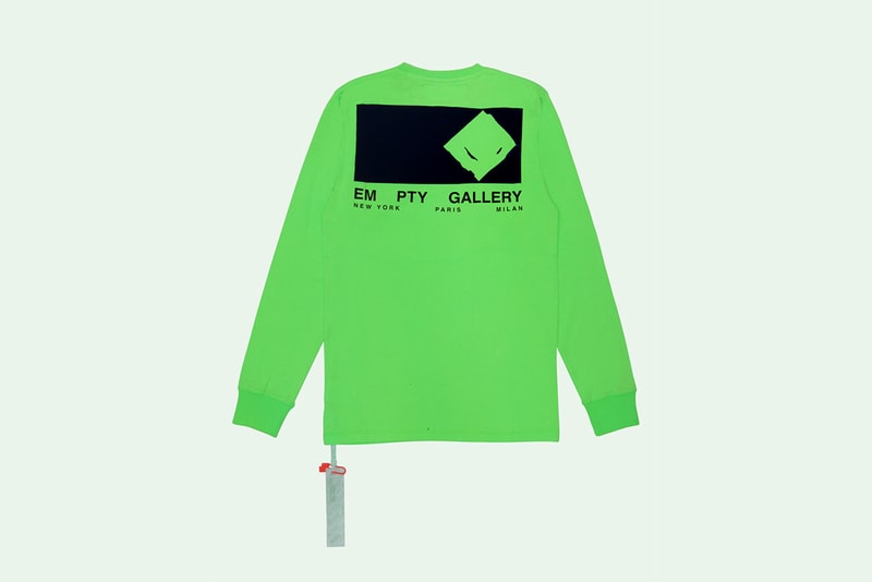off white empty gallery 2018 fashion t shirt long sleeve short sleeve neon virgil abloh