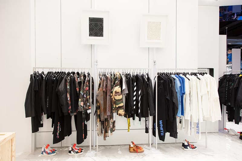 off white hirshleifers virgil abloh bedroom shop in shop exclusive event manhasset