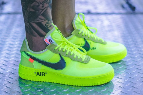 Early On-Foot Look at the Off-White™ x Nike Air Force 1 "Volt"