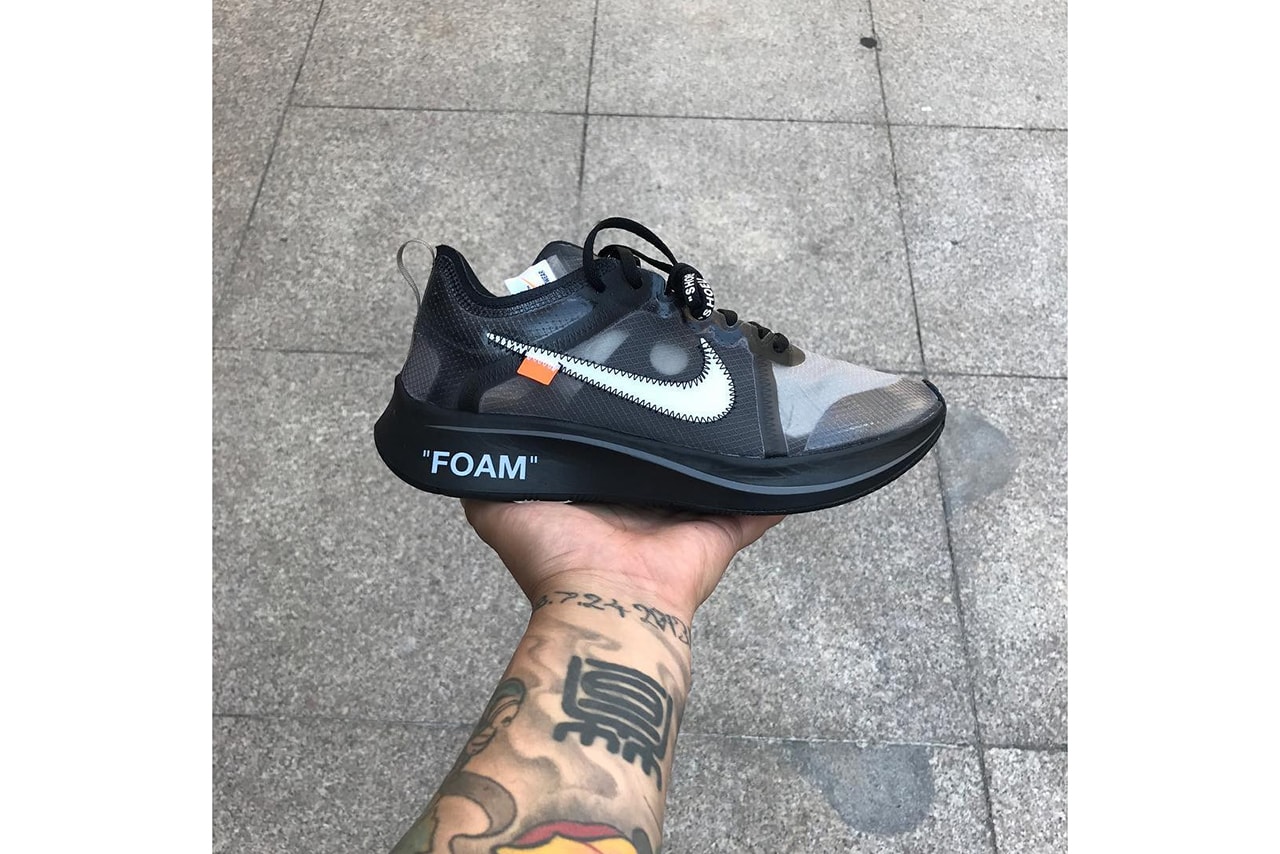 Off-White x Nike Zoom Fly SP Leak Black Pink Colorway Shoes Trainers Kicks Sneakers Cop Purchase Buy