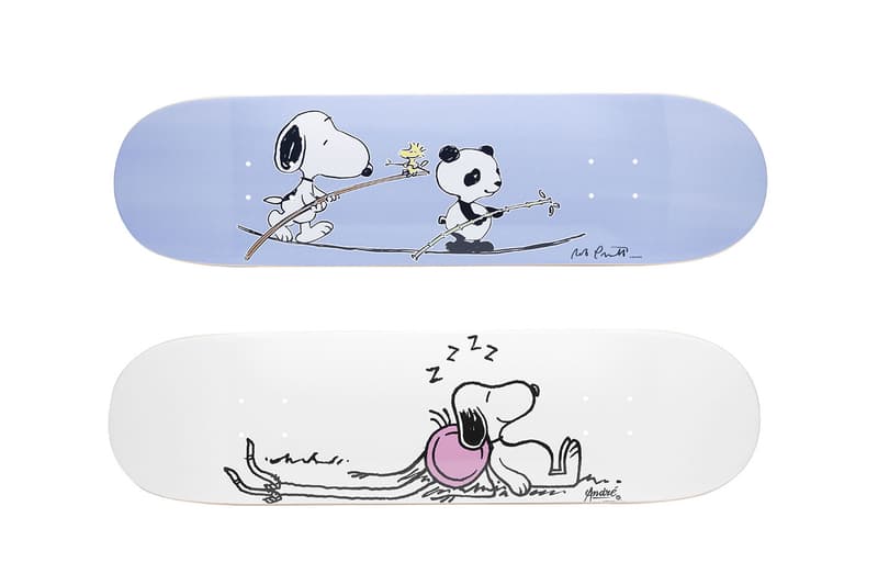 'Peanuts' x Browns Collection Huf Pintrill charlie brown snoopy corkcicle tote bag skateboard deck denik notepad André Saraiva x Mr. A, Nina Chanel Abney, Tomokazu Matsuyama, Kenny Scharf FriendsWithYou