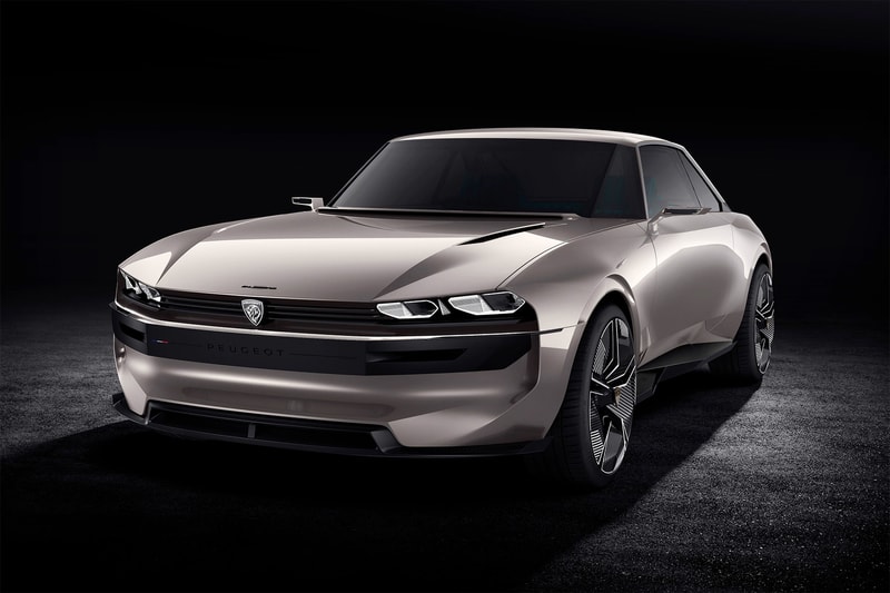 Peugeot e-LEGEND Electric Car Concept autonomous driving sports car automotive AI design closer look 504 coupe