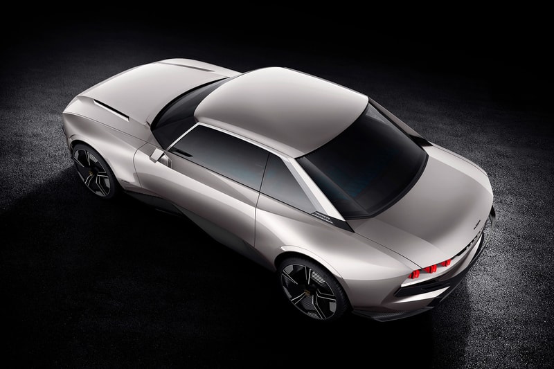 Peugeot e-LEGEND Electric Car Concept autonomous driving sports car automotive AI design closer look 504 coupe