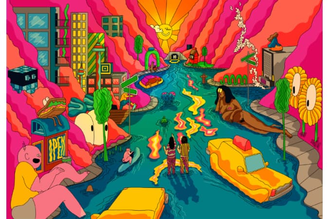 gr gallery fantastic world exhibition artworks pixel pancho mike perry yoh nagao cb hoyo