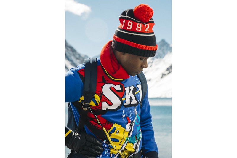 Polo Ralph Lauren Downhill Skier Lookbook collection outerwear jackets knit sweaters pants beanies bags 