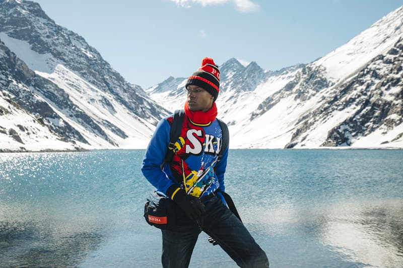 Polo Ralph Lauren Downhill Skier Lookbook collection outerwear jackets knit sweaters pants beanies bags