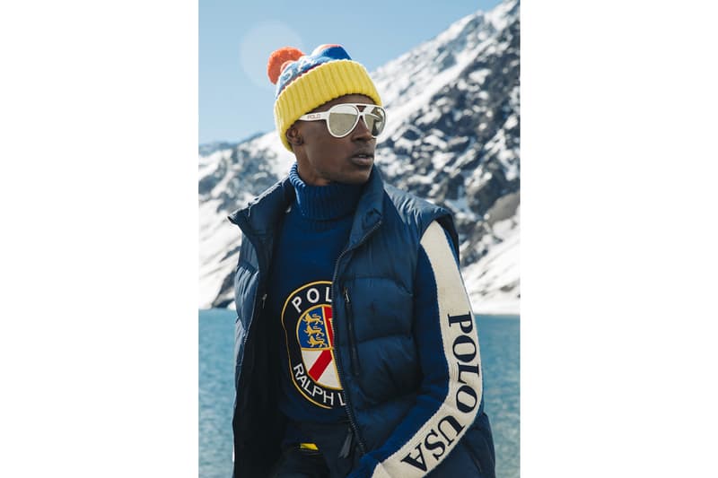 Polo Ralph Lauren Downhill Skier Lookbook collection outerwear jackets knit sweaters pants beanies bags
