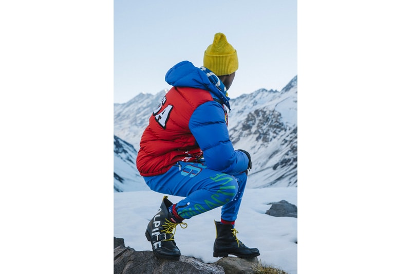 Polo Ralph Lauren Downhill Skier Lookbook collection outerwear jackets knit sweaters pants beanies bags 