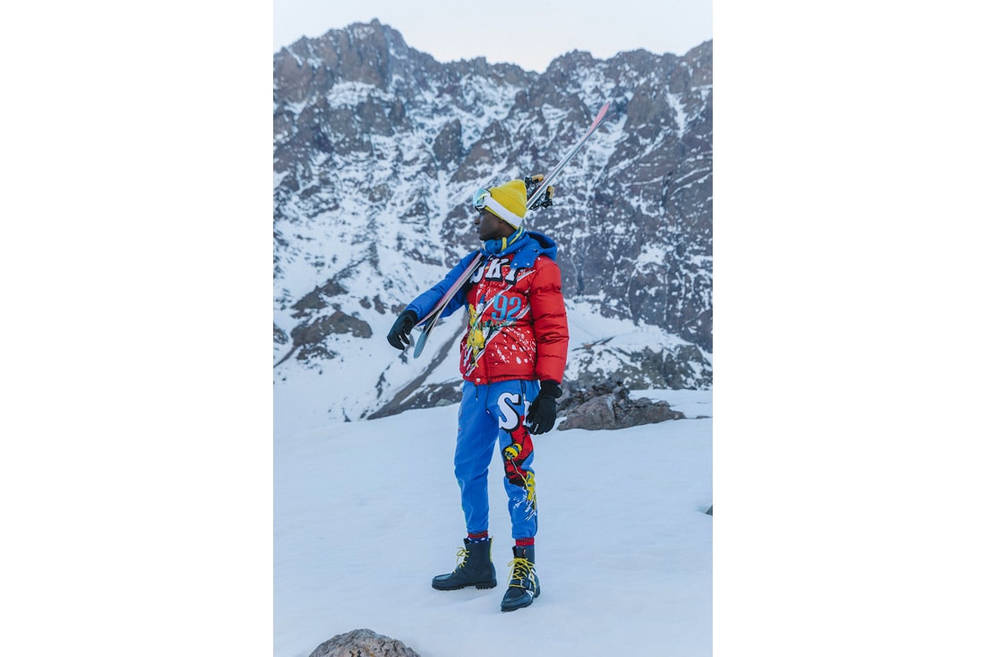 Polo Ralph Lauren Downhill Skier Lookbook collection outerwear jackets knit sweaters pants beanies bags 