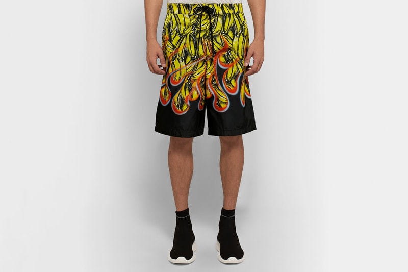 prada flame banana nylon swim shorts 2018 fashion yellow black red orange blue
