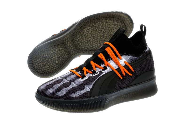puma clyde court x ray black grey orange