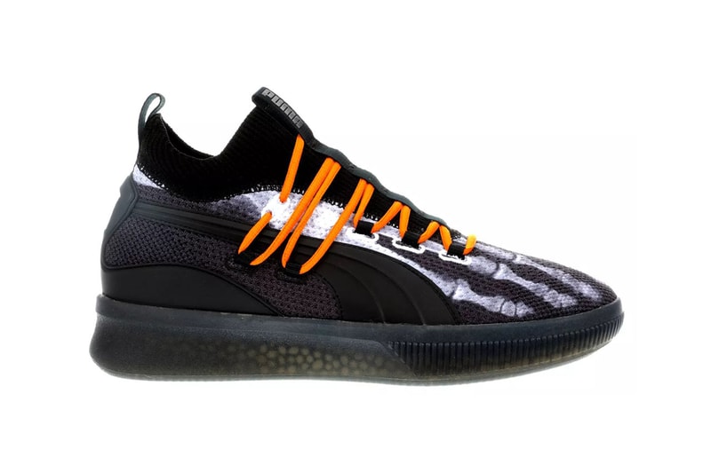 puma clyde court x ray black grey orange