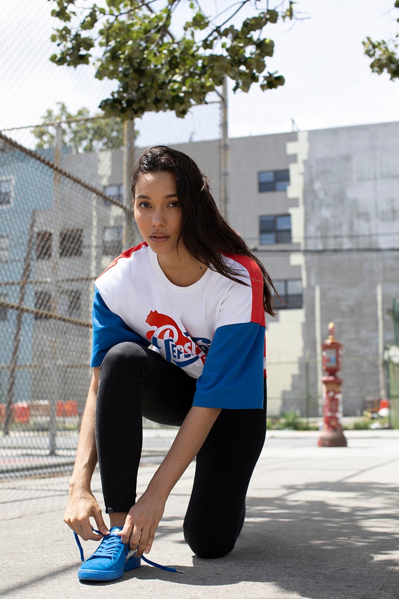 PUMA Suede 50th Anniversary Collaboration Pepsi Cola Blue Black Vintage Inspired Sneaker footwear trainers