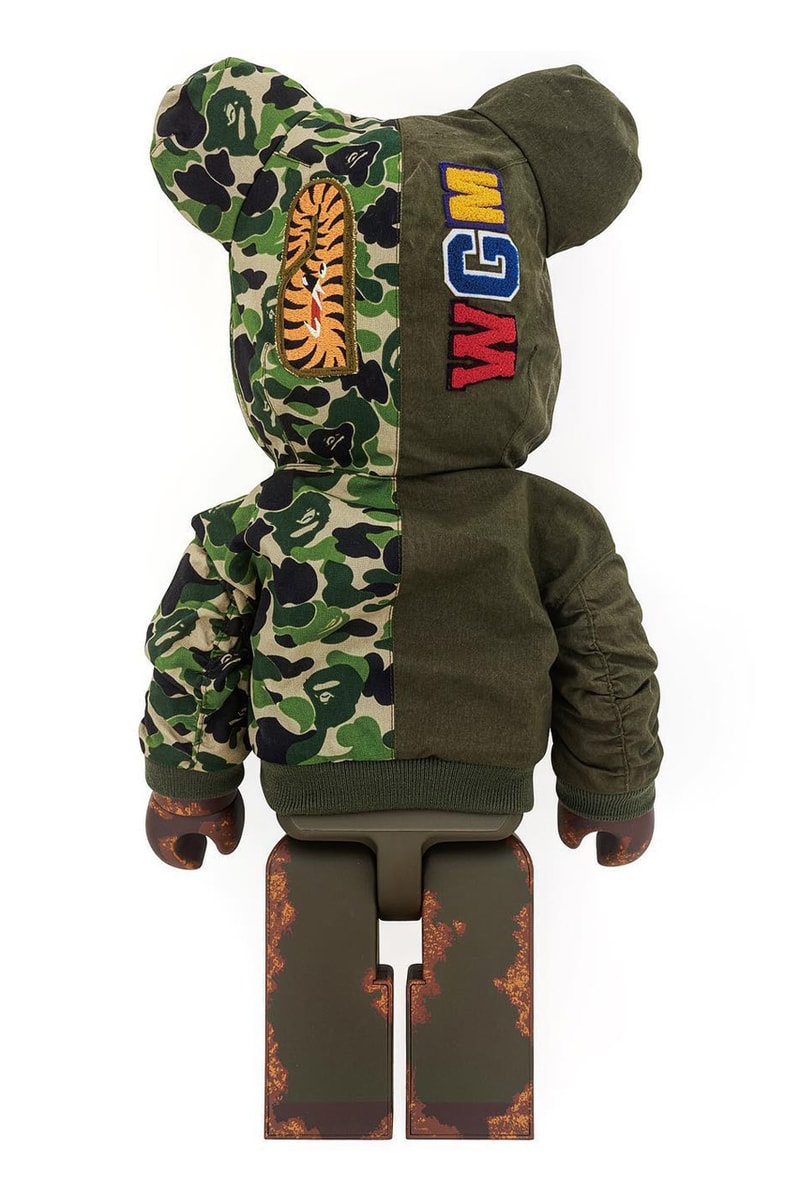 readymade bape medicom toy bearbrick yuta hosokawa october 20 patchwork vintage remade figure 1000 100 400 drop release date info collaboration exclusive shark