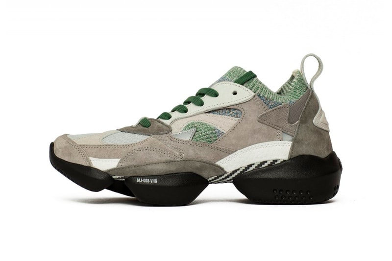 Reebok 3D OP. Pro Cool Grey Release Light Grey Solid White Green
