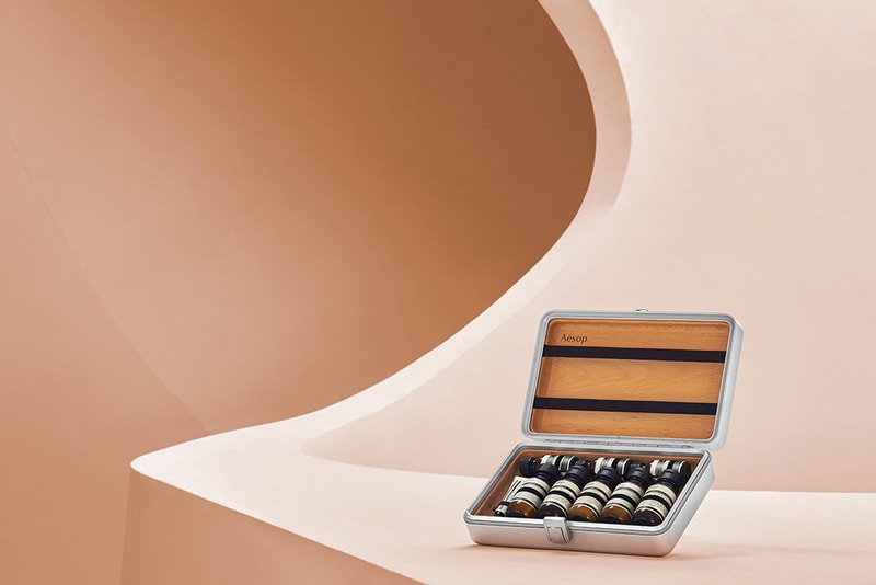 RIMOWA x Aesop Köln Travel Kit release date price purchase grooming Aesop Classic Shampoo Conditioner, Geranium Leaf Body Balm, Parsley Seed Anti-Oxidant Serum, Mouthwash toothpaste luggage box silver price 