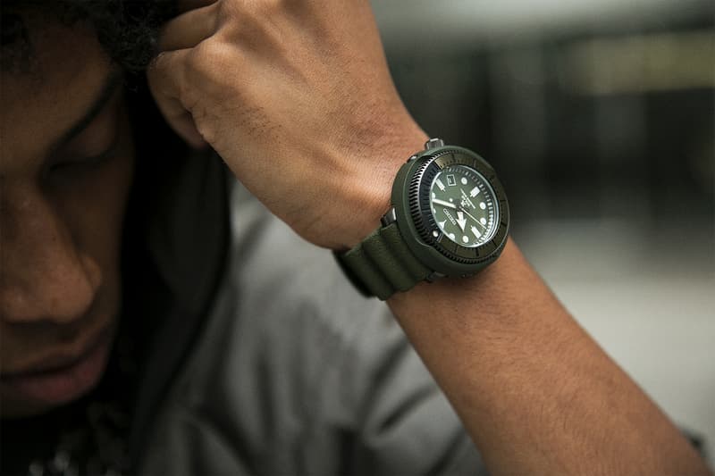 Seiko Prospex Street Series 2018 Japan solar power navy army green grey watches timepieces silicone bands