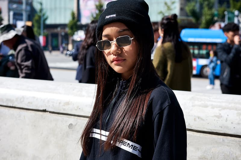 Seoul Fashion Week Spring/Summer 2019 Street-Style Part 1 Prada Raf Simons Joy Division Custom Denim Alyx Accessories Balenciaga A-COLD-WALL* ACW Undercover Chanel Thrasher Supreme Off-White x Nike "Spooky Pack" Blazer