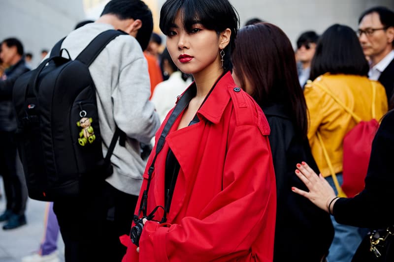 Seoul Fashion Week Spring/Summer 2019 Street-Style Part 1 Prada Raf Simons Joy Division Custom Denim Alyx Accessories Balenciaga A-COLD-WALL* ACW Undercover Chanel Thrasher Supreme Off-White x Nike "Spooky Pack" Blazer