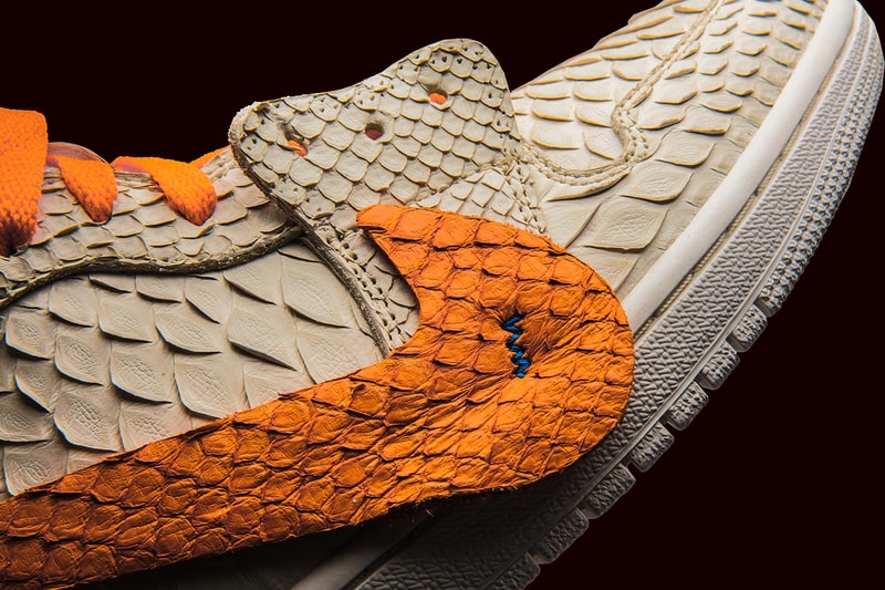 The Shoe Surgeon Air Jordan 1 All Hallow's Eve Halloween off-White Virgil Abloh Python Custom Nike Jordan Brand Orange Cream Limited Edition Release Details
