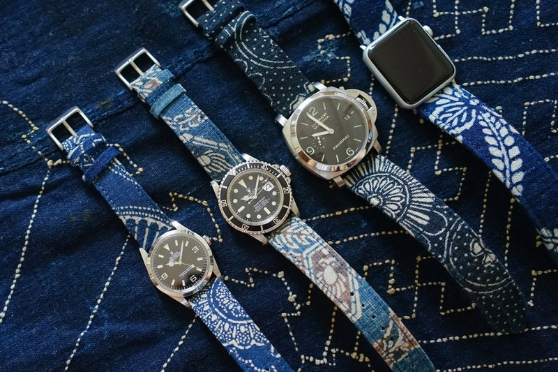 Simple Union Indigo Fabric Watch Straps japan japanese timepieces