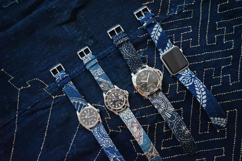 Simple Union Indigo Fabric Watch Straps japan japanese timepieces